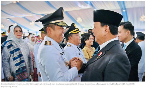 Momen Bersejarah, Pelantikan Serentak Kepala Daerah Pertama Kali di Indonesia